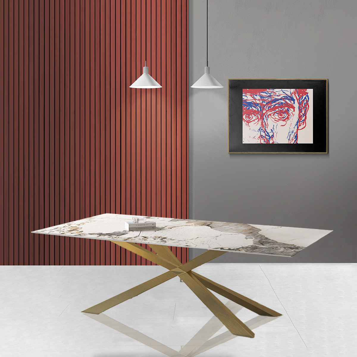 Lola Rectangular Marble Table | Kingsford Grand Furniture